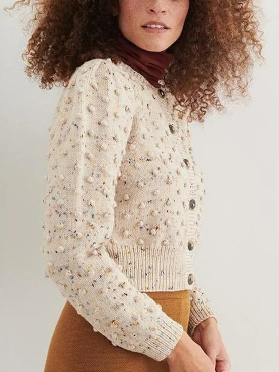 Misha & Puff Ellie Popcorn Cardigan in Iris Confetti - Picture 2 of 15